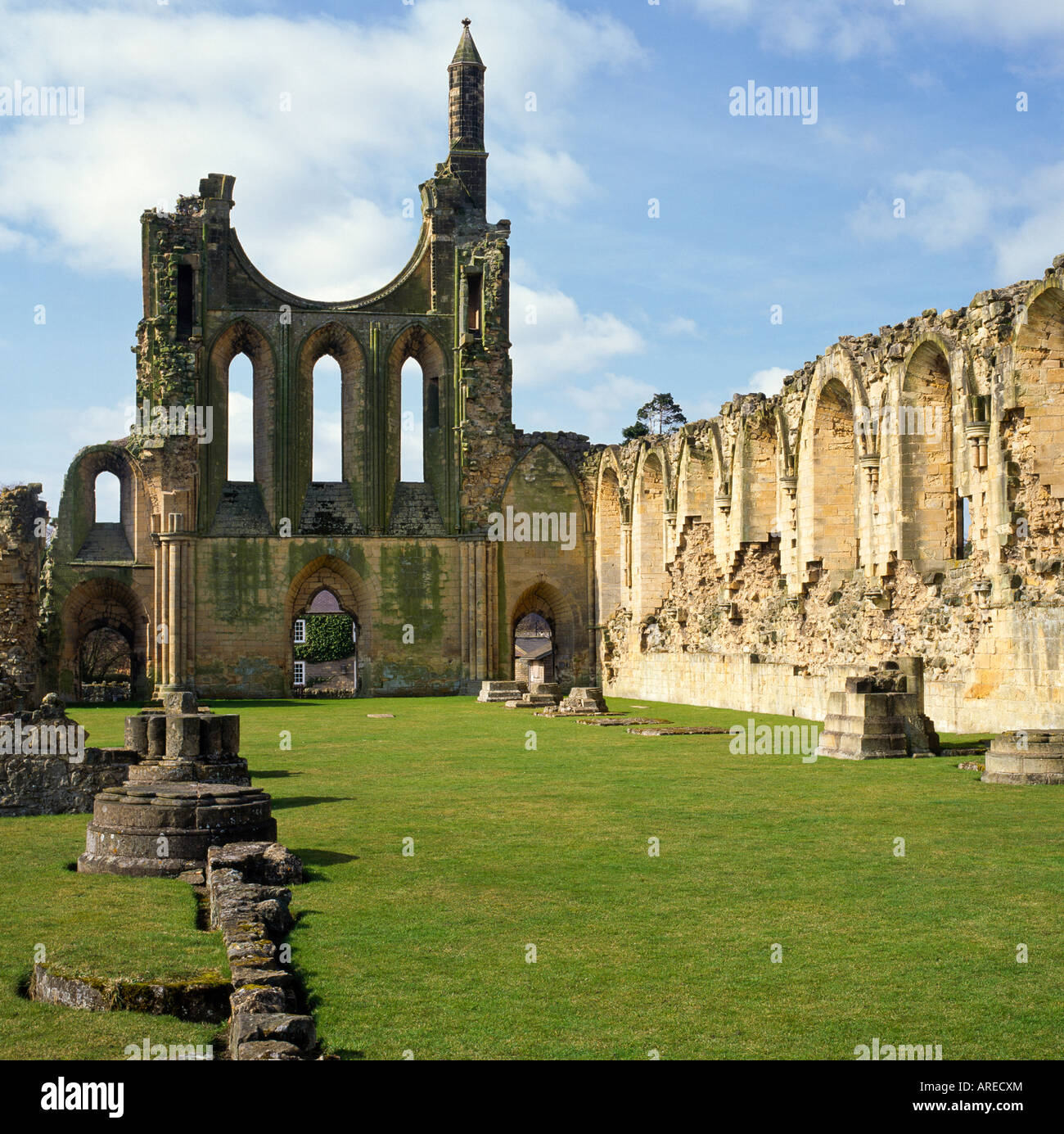 Byland Abbey ruins founded 1147 North Yorkshire England Stock Photo - Alamy