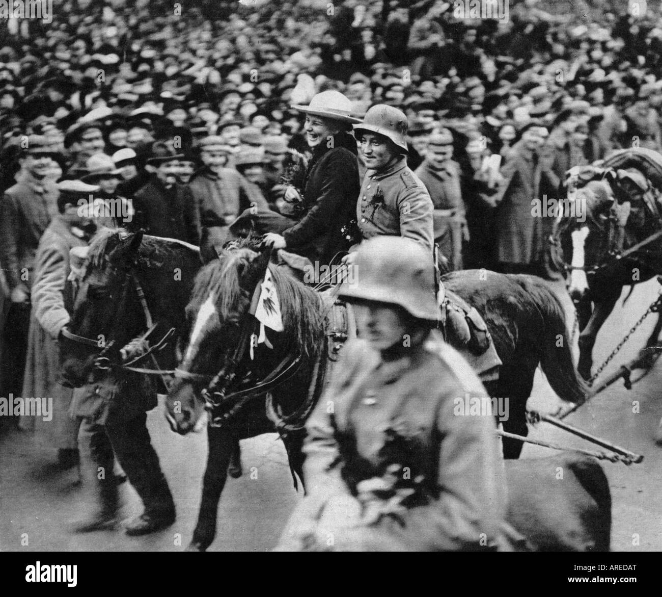 events, First World War / WWI, end of war, German soldiers returning to Berlin, 10.12.1918, Stock Photo