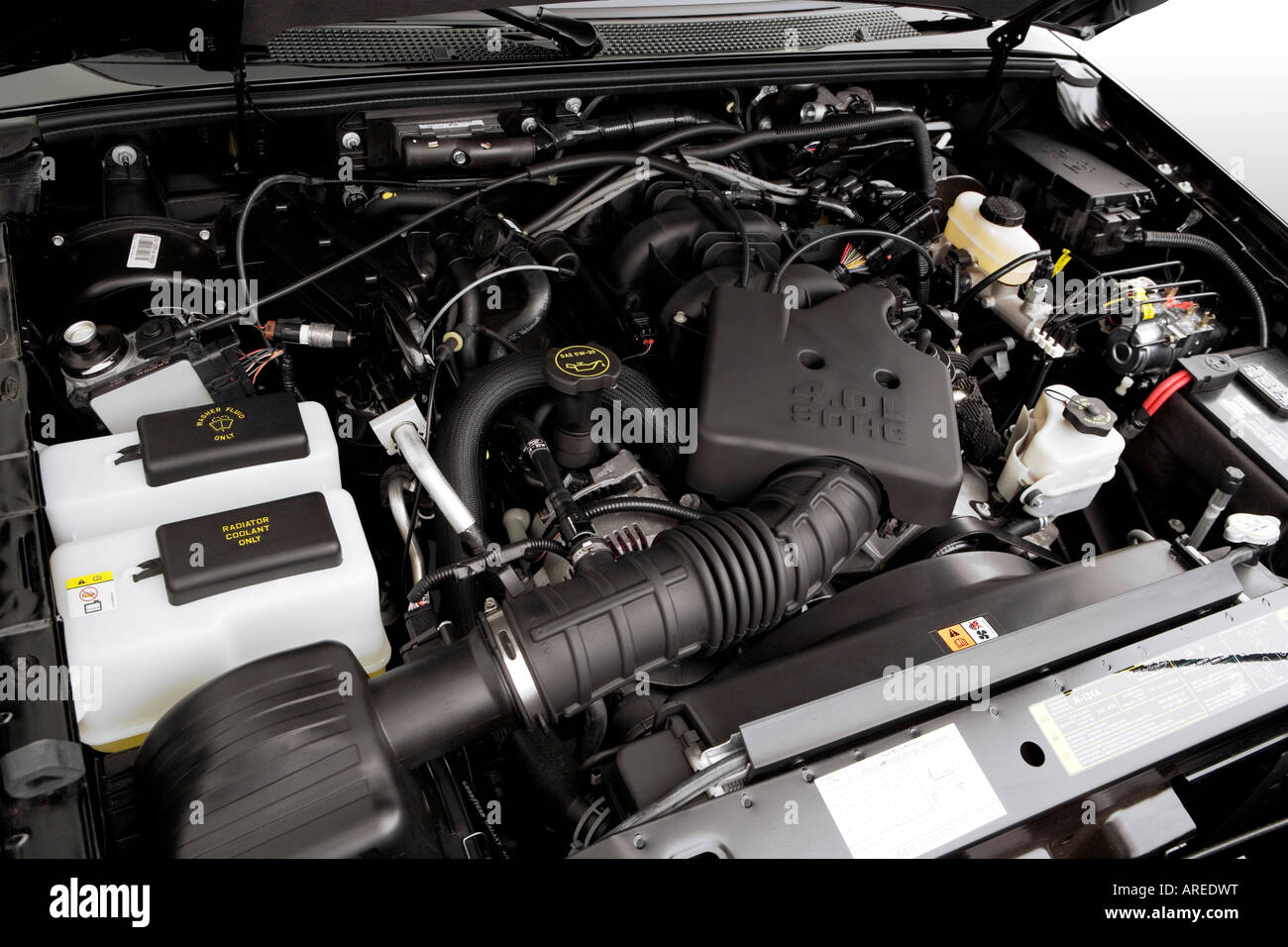 2006 Ford Ranger FX4 Off Road in Black - Engine Stock Photo - Alamy
