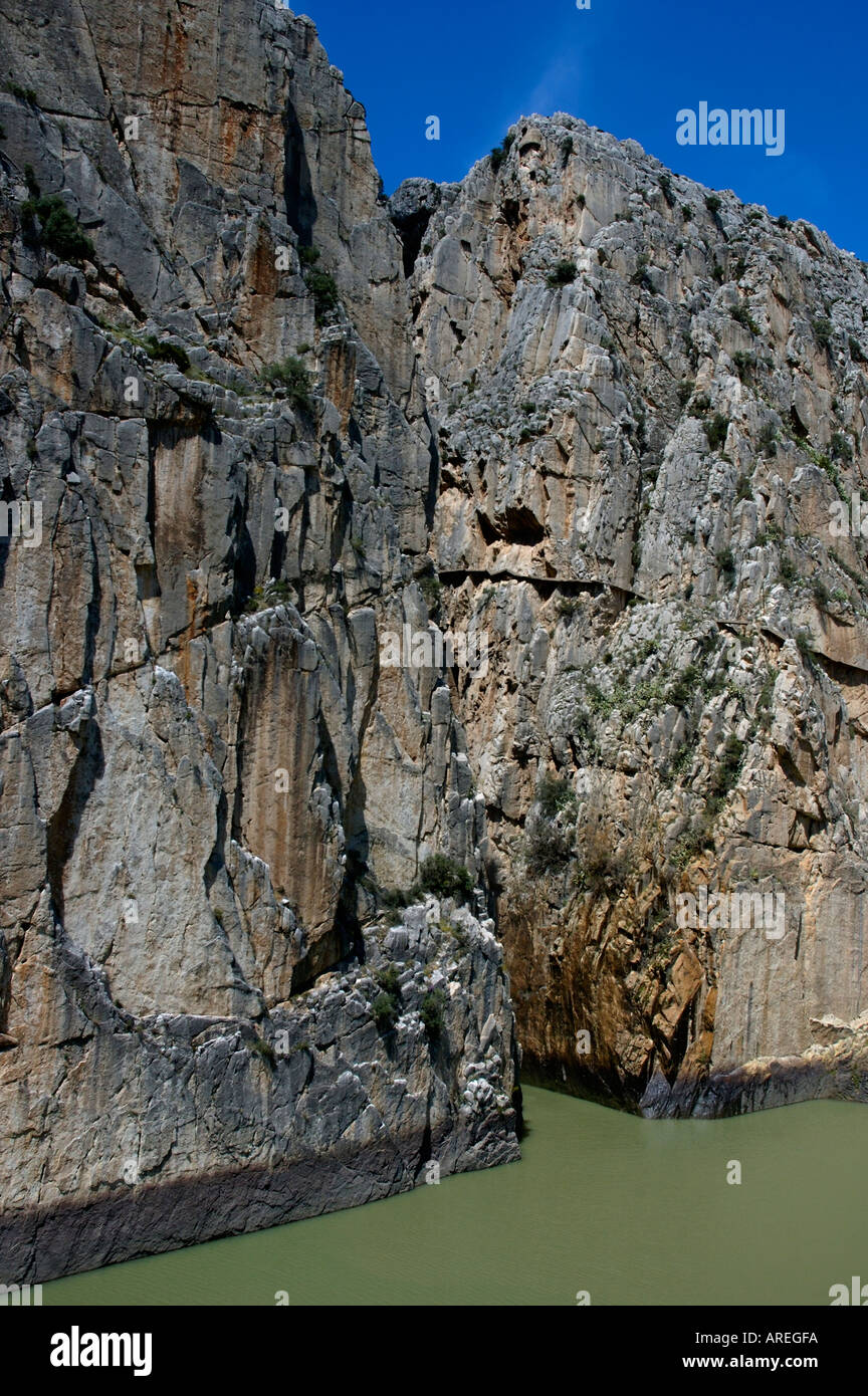 Spain Andalusia Garganta Del Chorro Desfiladero De Los Gaitanes Stock Photo