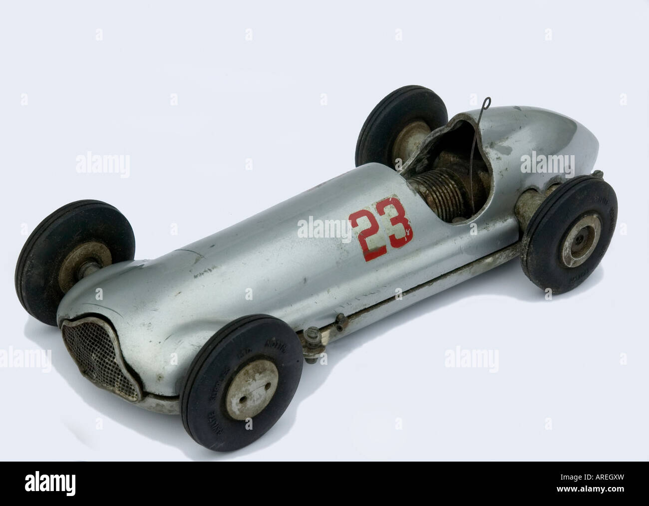 1950 s Petrol powered toy metal racing car Stock Photo