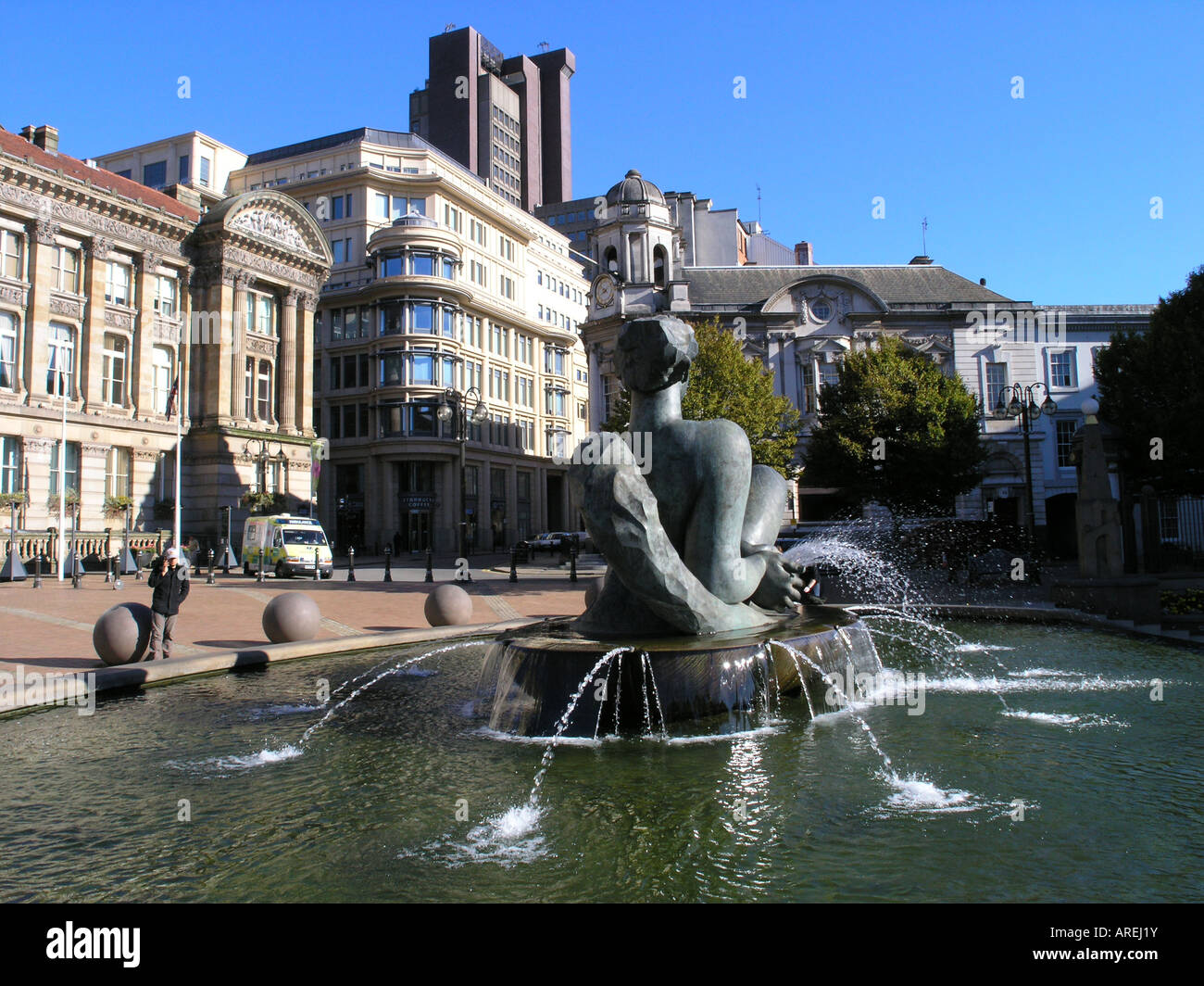 Victoria Square town hall fountains birmingham city centre shopping