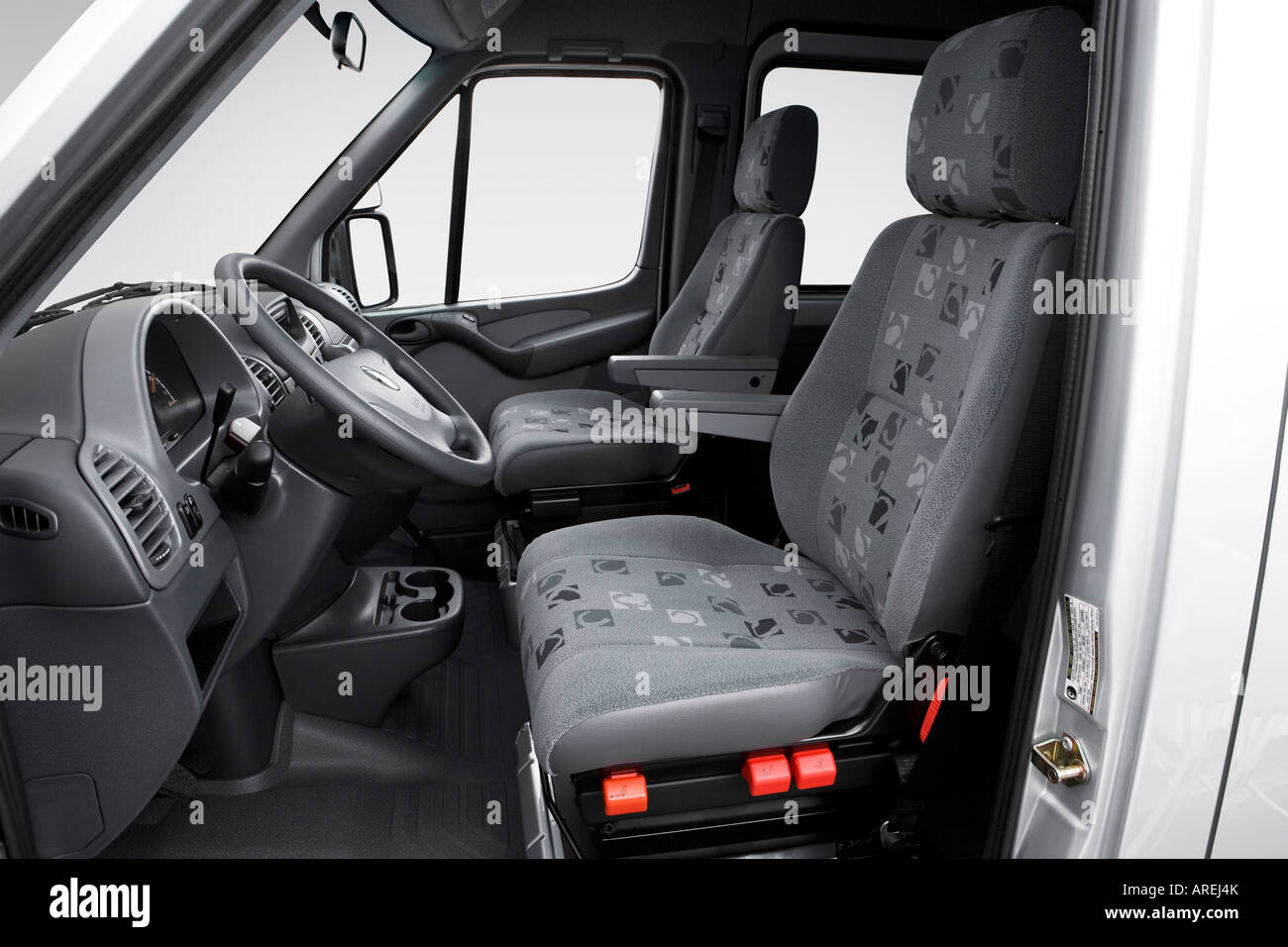 2006 Dodge Sprinter 2500 in Silver - Front seats Stock Photo