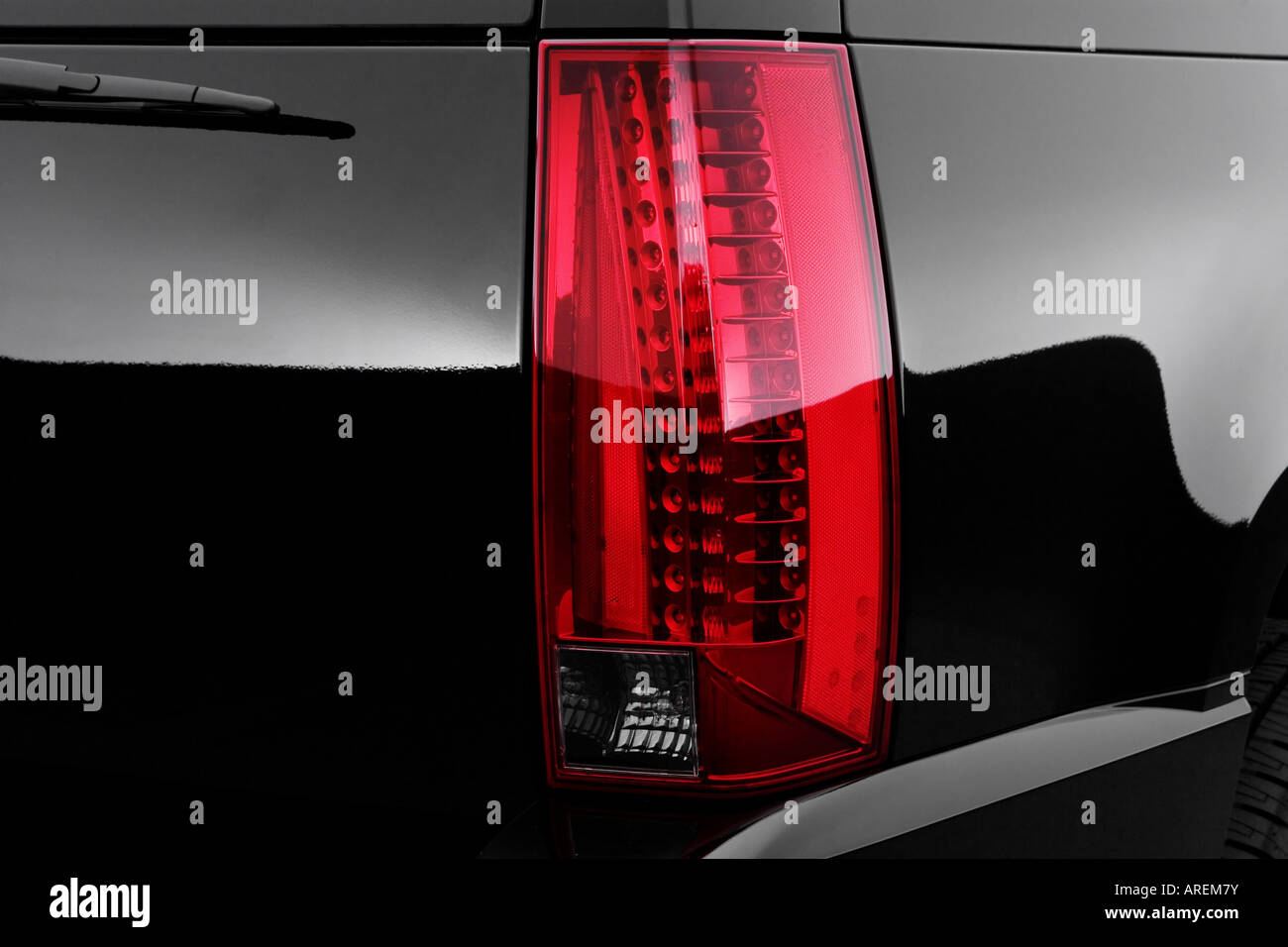 2007 Cadillac Escalade in Black Tail light Stock Photo Alamy