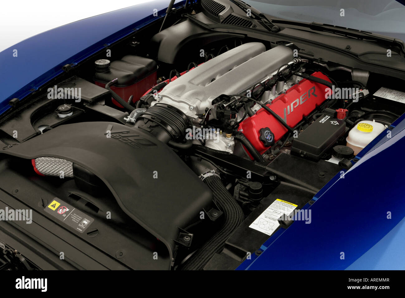 2006 Dodge Viper SRT-10 Coupe in Blue - Engine Stock Photo