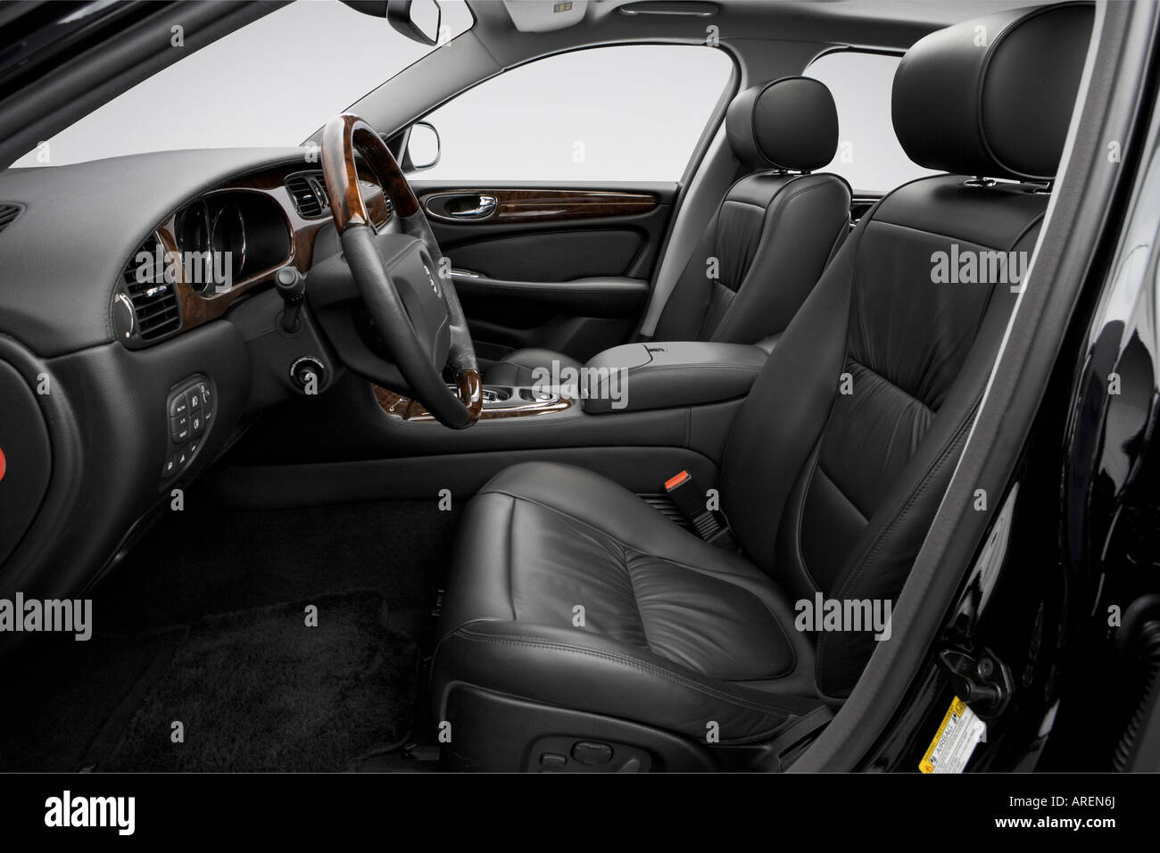2006 Jaguar XJ Super V8 in Black Front seats Stock Photo Alamy