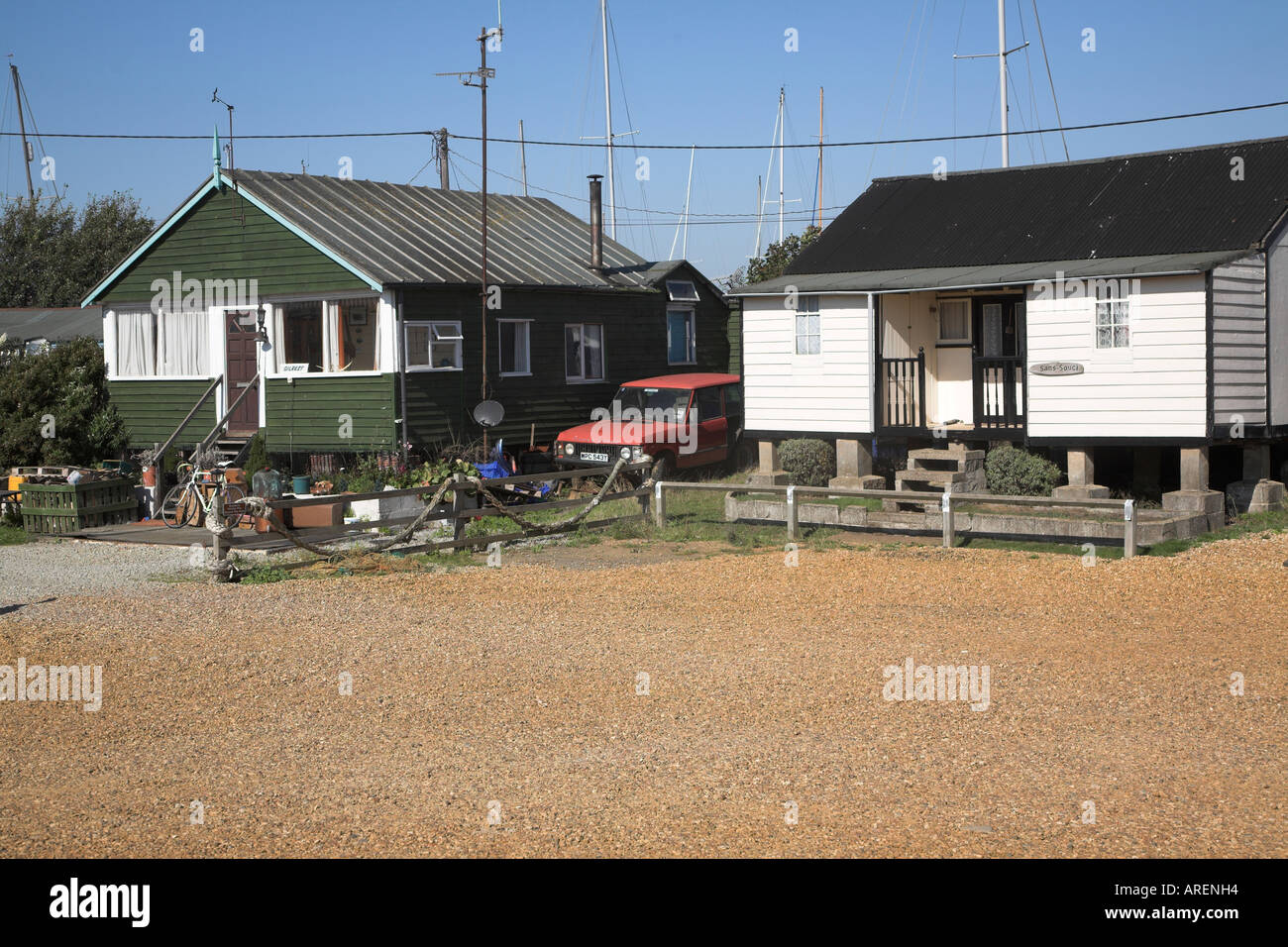 Buildings at Felixstowe Ferry Suffolk England Stock Photo Alamy