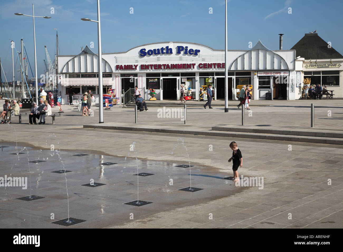 Seafront South Pier Lowestoft Suffolk England Stock Photo Alamy