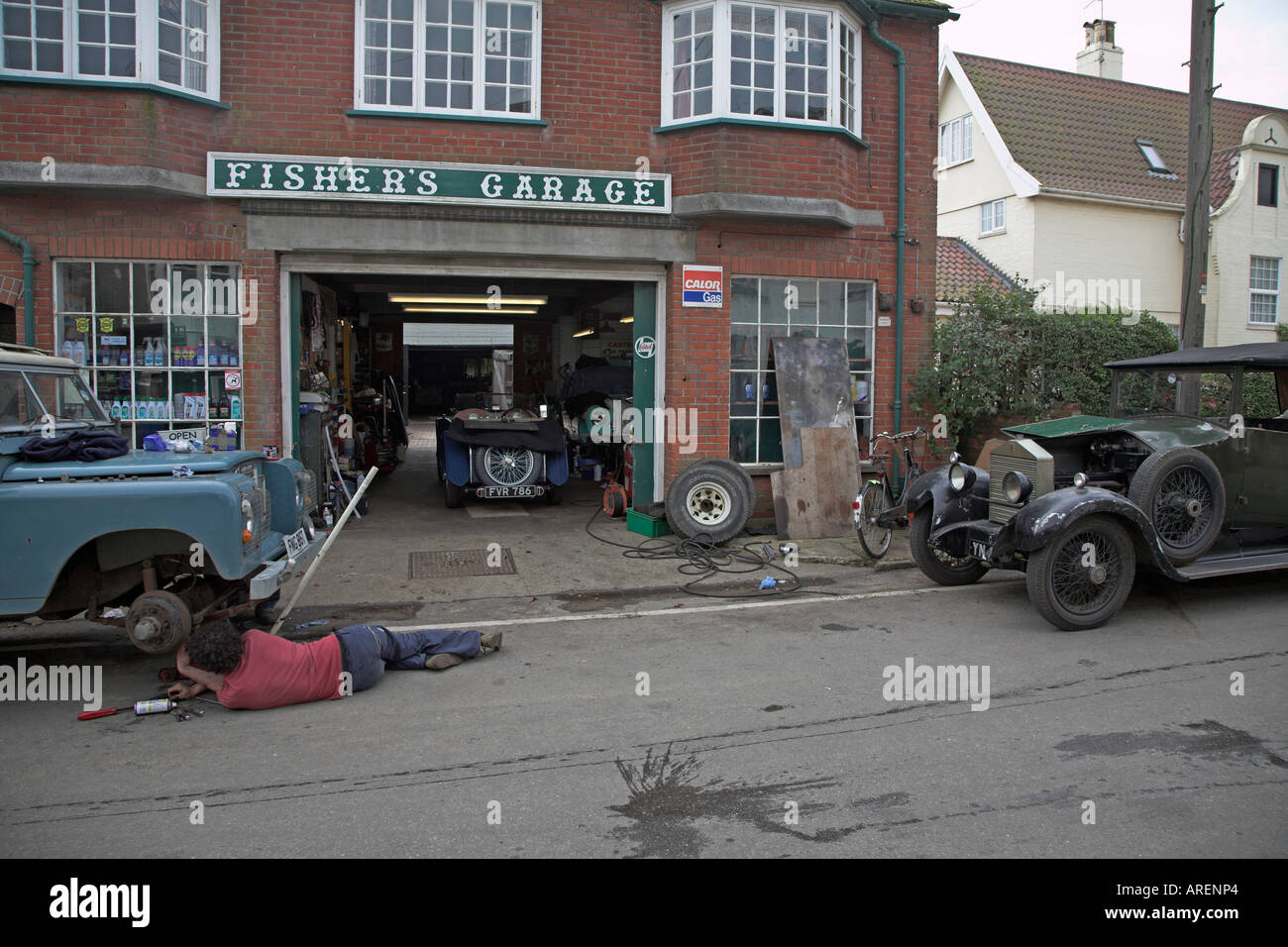 Classic Cars Garage Stock Photos Classic Cars Garage Stock