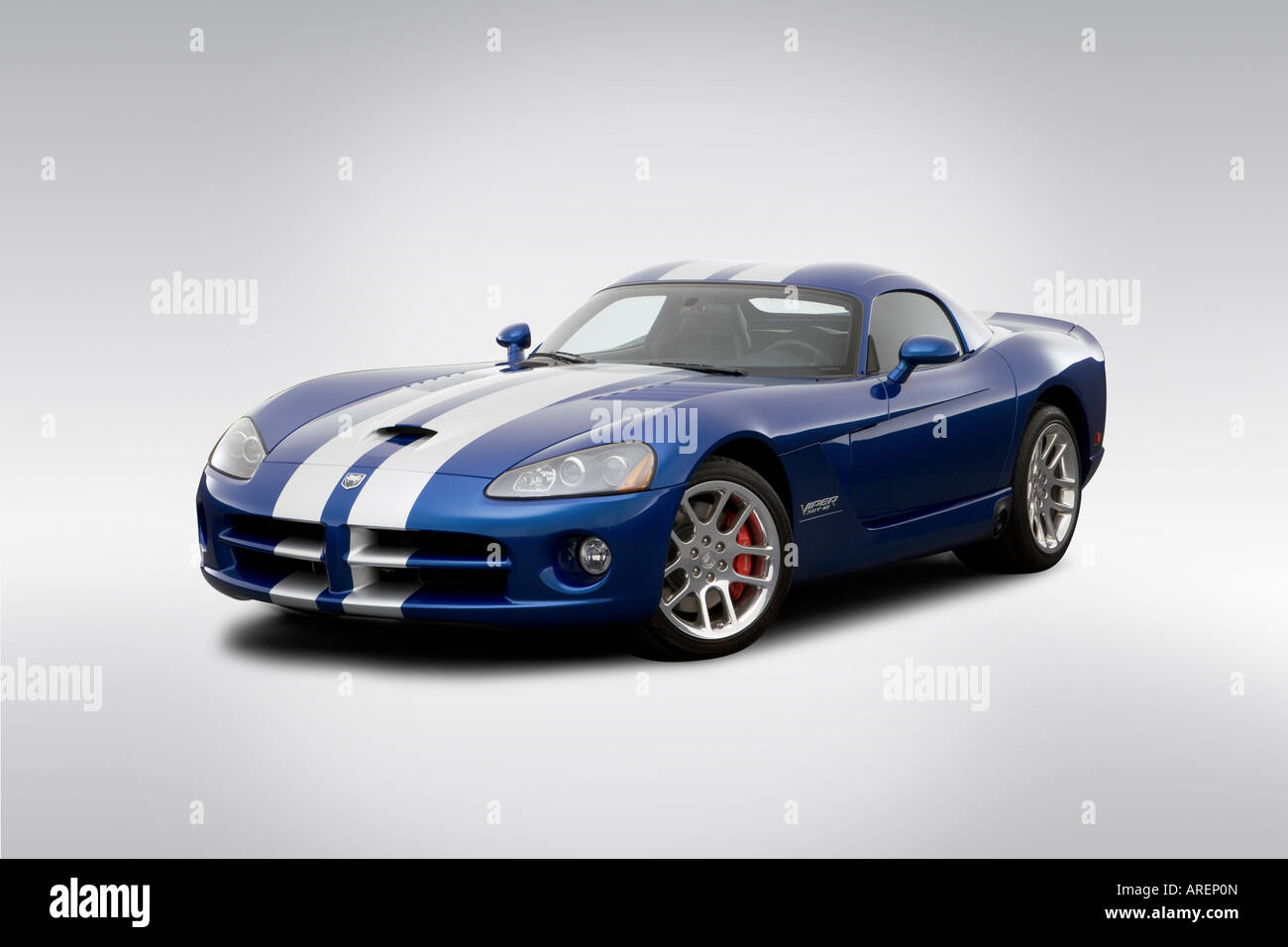 2006 Dodge Viper SRT-10 Coupe in Blue - Front angle view Stock Photo