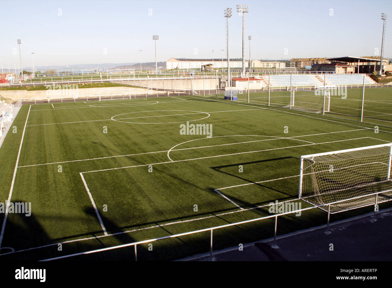 Football pitch, La Coruña, Spain Stock Photo Alamy
