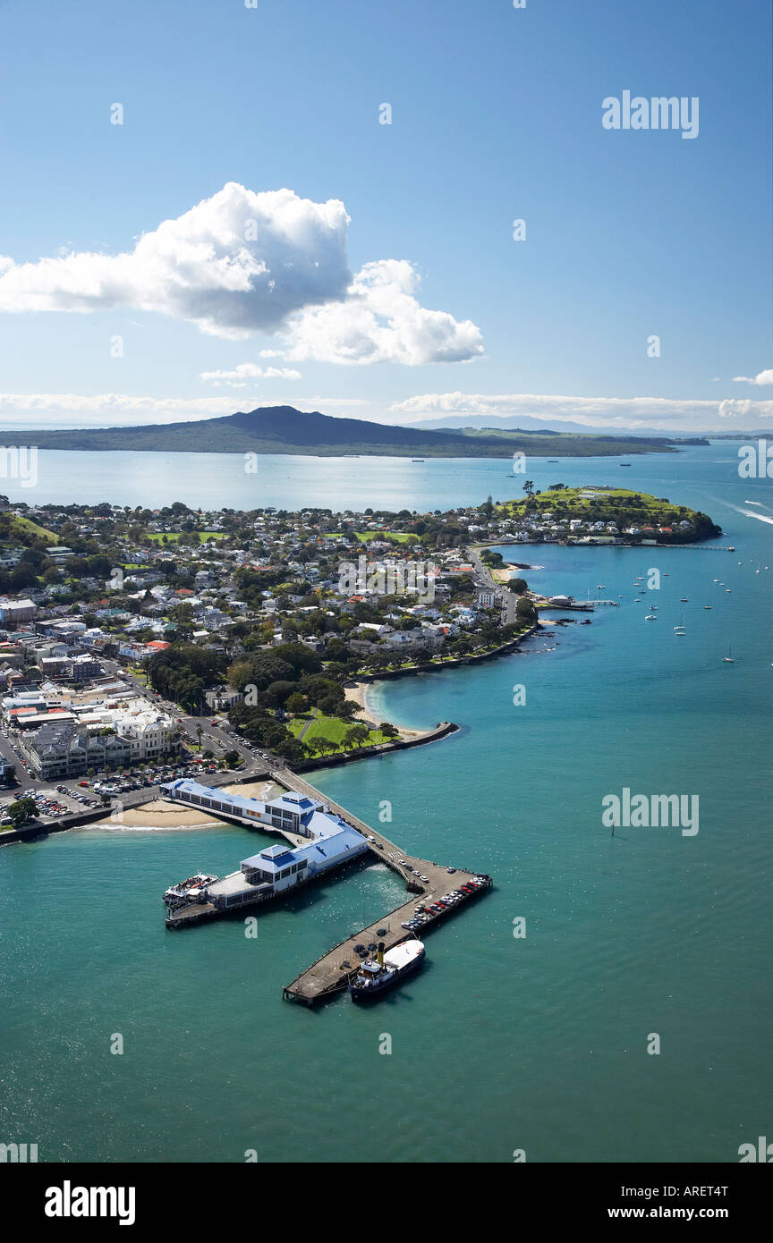 Ferry Terminal Devonport North Head and Rangitoto Island distance Auckland North Island New
