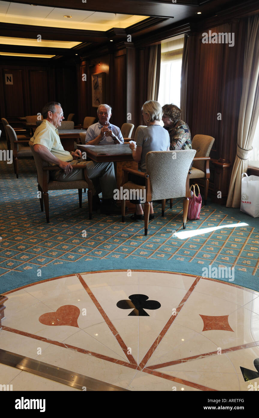 The Card Room On Cunard S Cruise Ship Queen Victoria Is Used