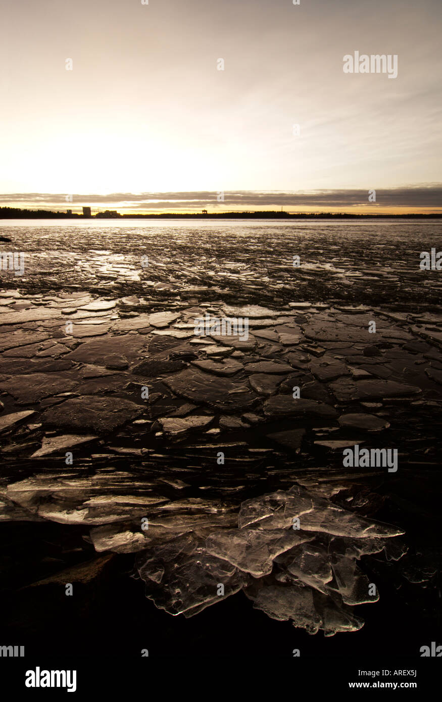 Flakes of ice packed by the wind Stock Photo - Alamy