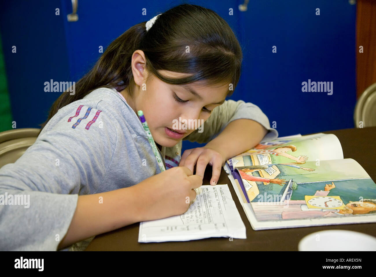 Children study homework after school hi-res stock photography and ...