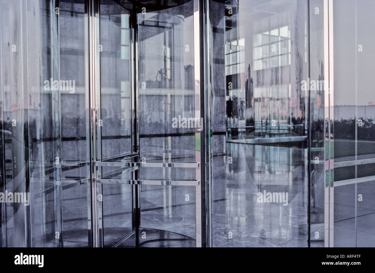 Revolving Doors of Canada House, Canary Wharf, London, England Stock Photo
