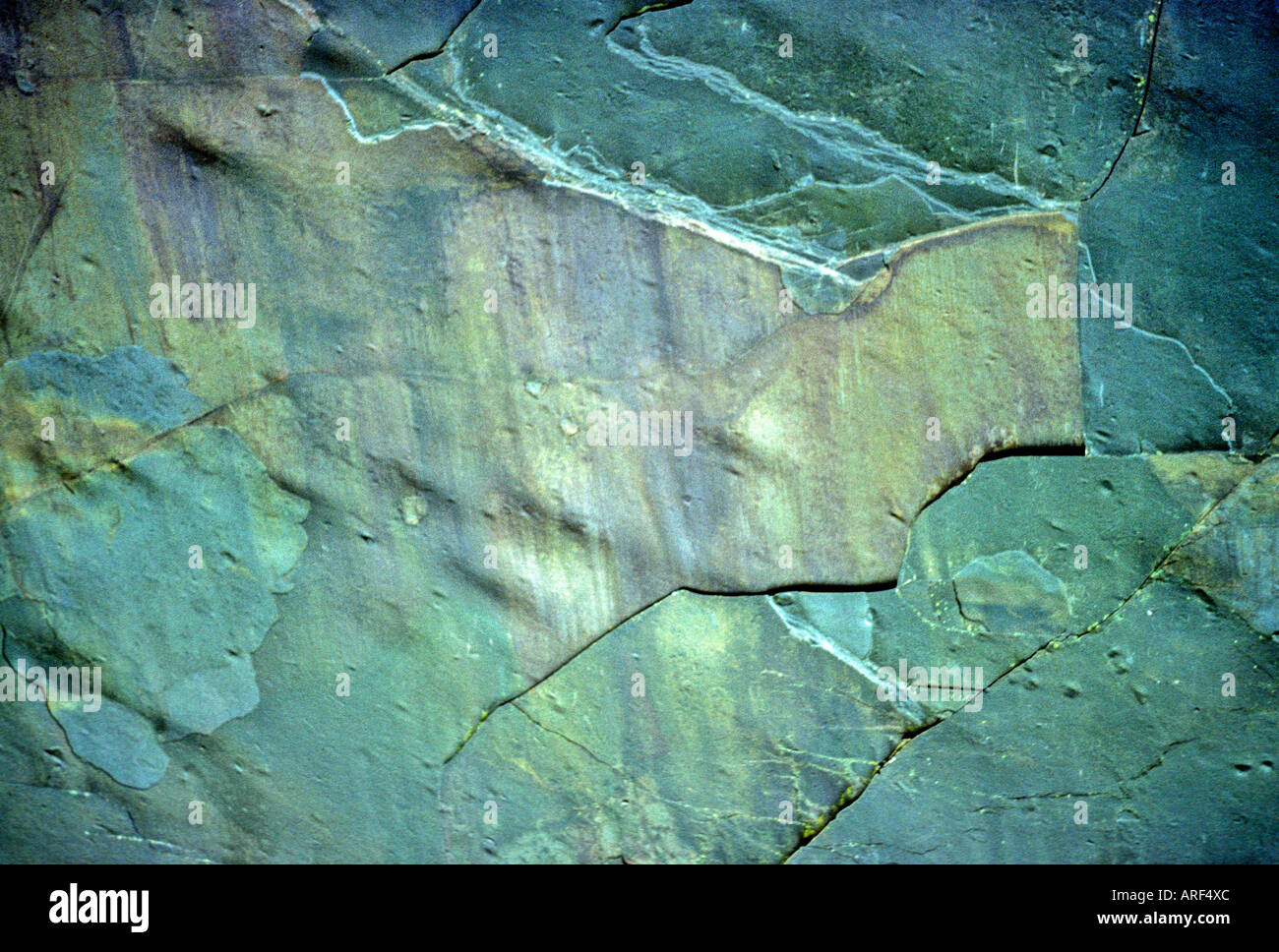 Close up of Slate from old Quarry, North Wales, UK Stock Photo