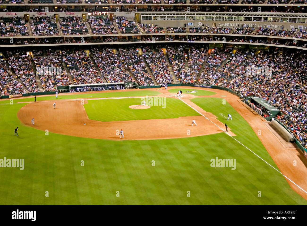 Baseball full field Arlington Stock Photo