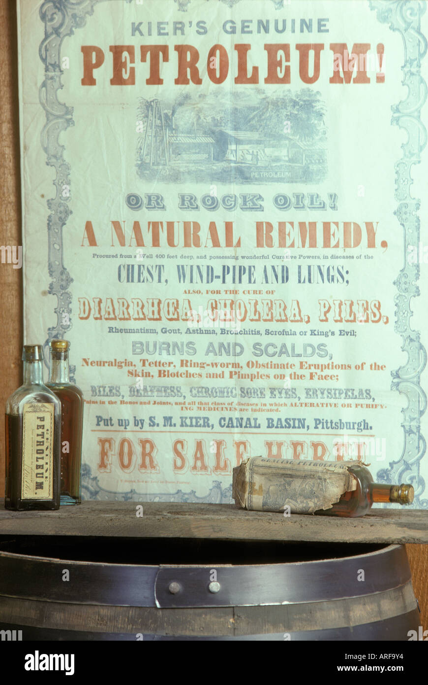 poster petroleum based medicine advertisement Stock Photo Alamy