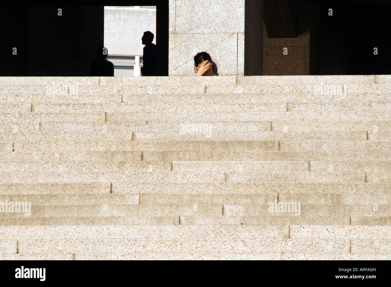 Steps leading up to Museum of Mankind, Domus, La Coruña, Spain Stock Photo