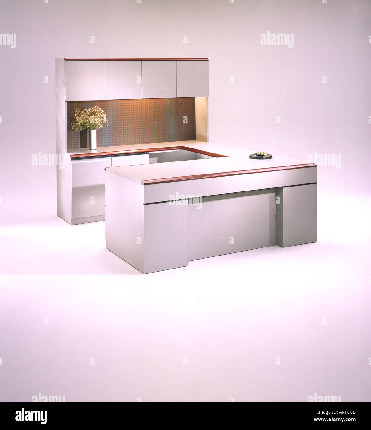 Contemporary Style Office Desk Credenza Stock Photo 9164810 Alamy