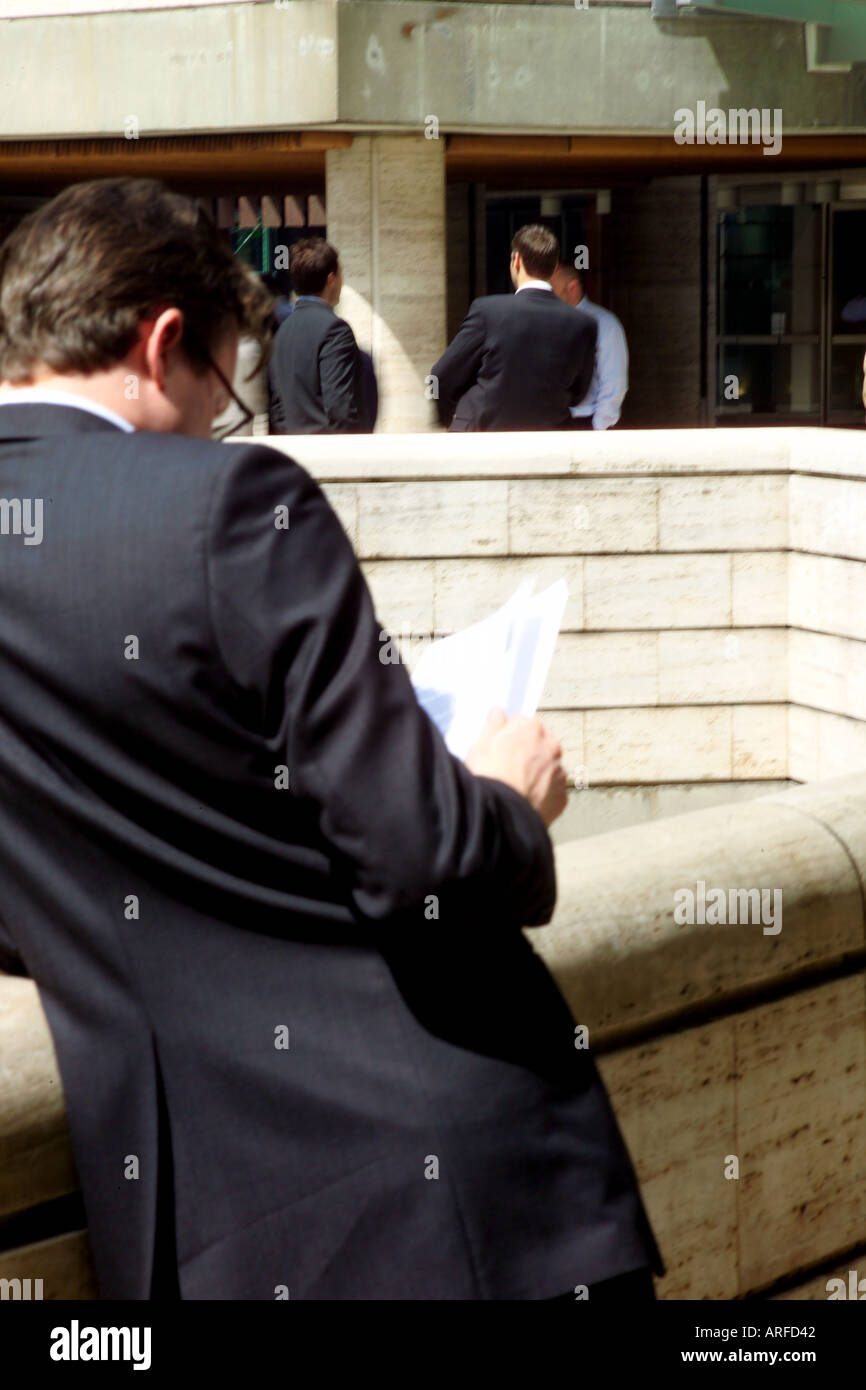 businessmen at lunch in the city Stock Photo Alamy
