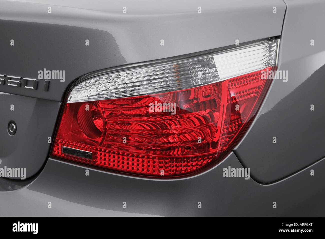2007 BMW 5-series 550i in Silver - Tail light Stock Photo - Alamy