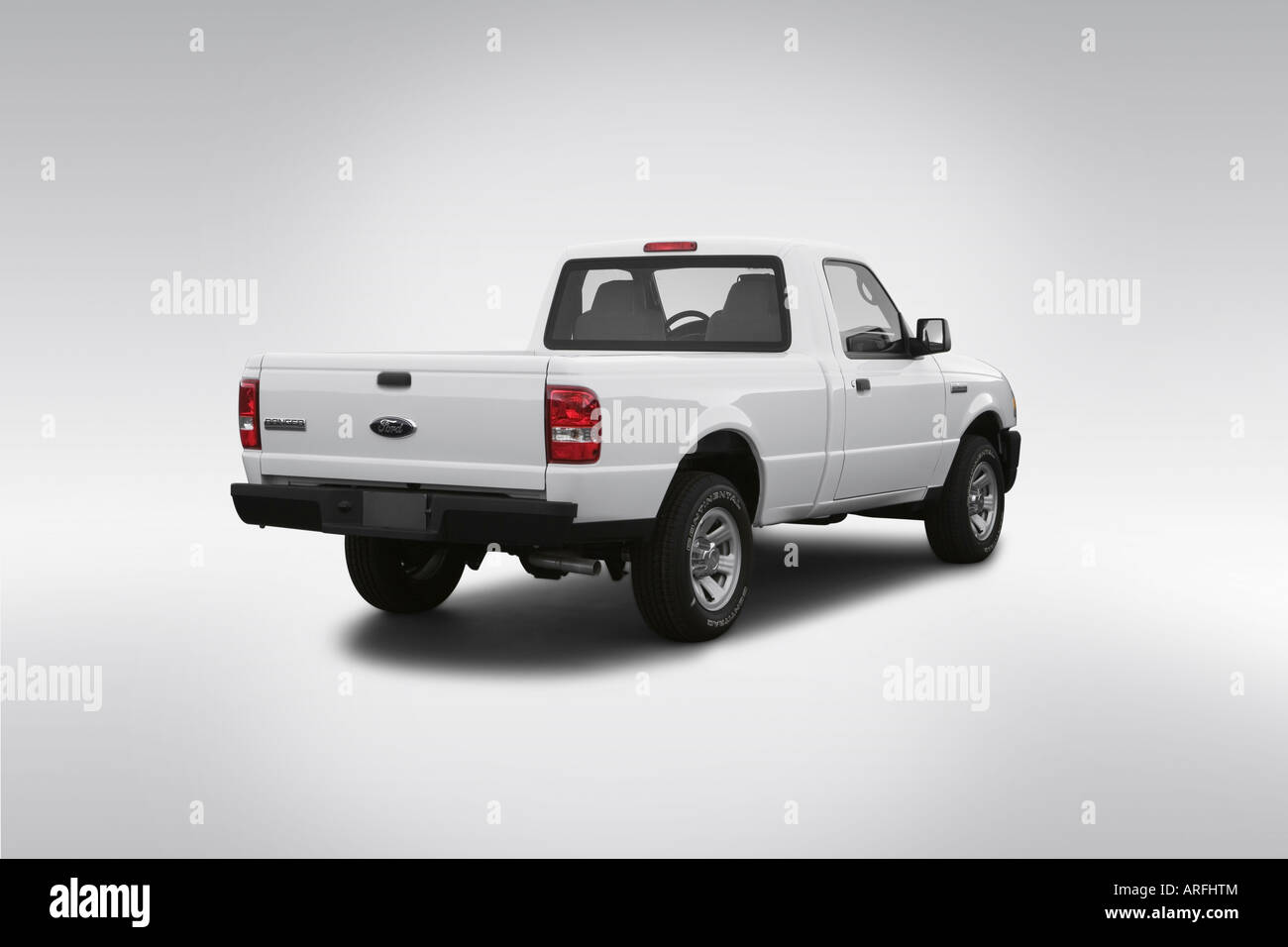 2007 Ford Ranger XL in White - Rear angle view Stock Photo - Alamy