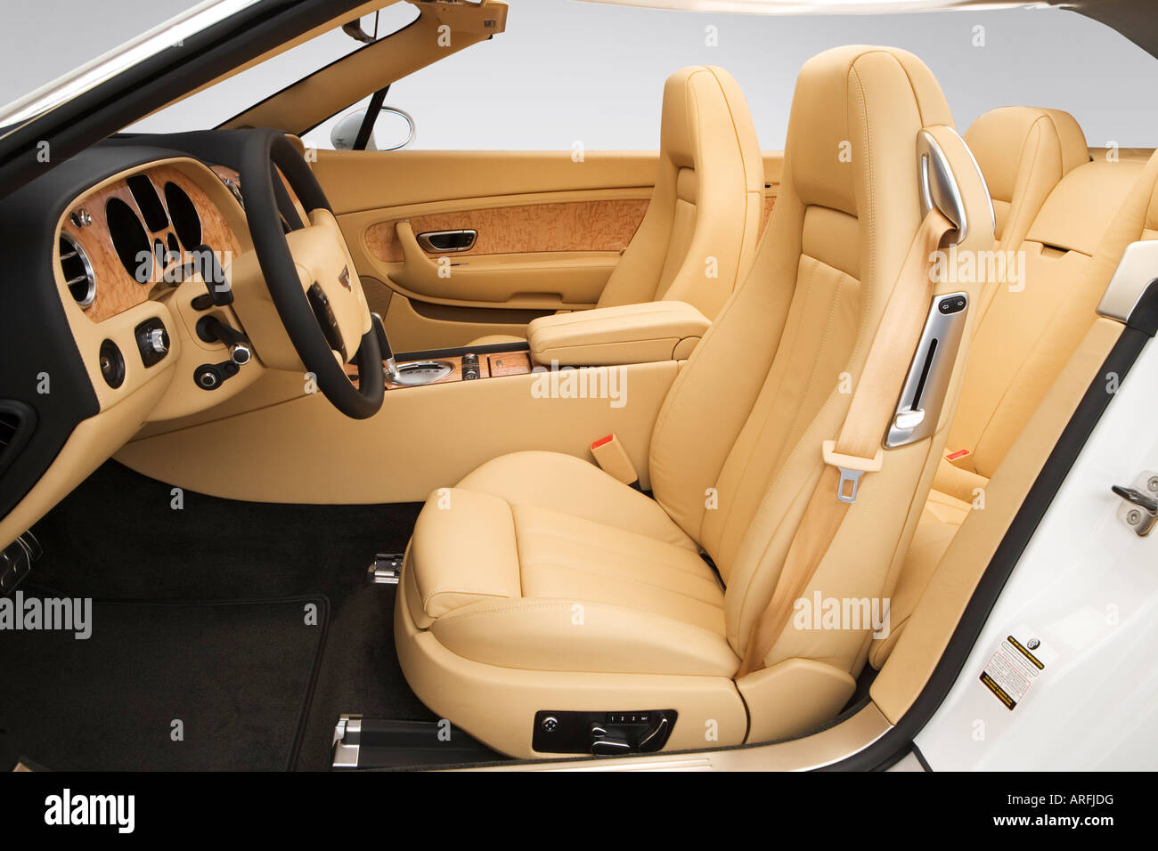 2007 Bentley Continental GTC in White - Front seats Stock Photo