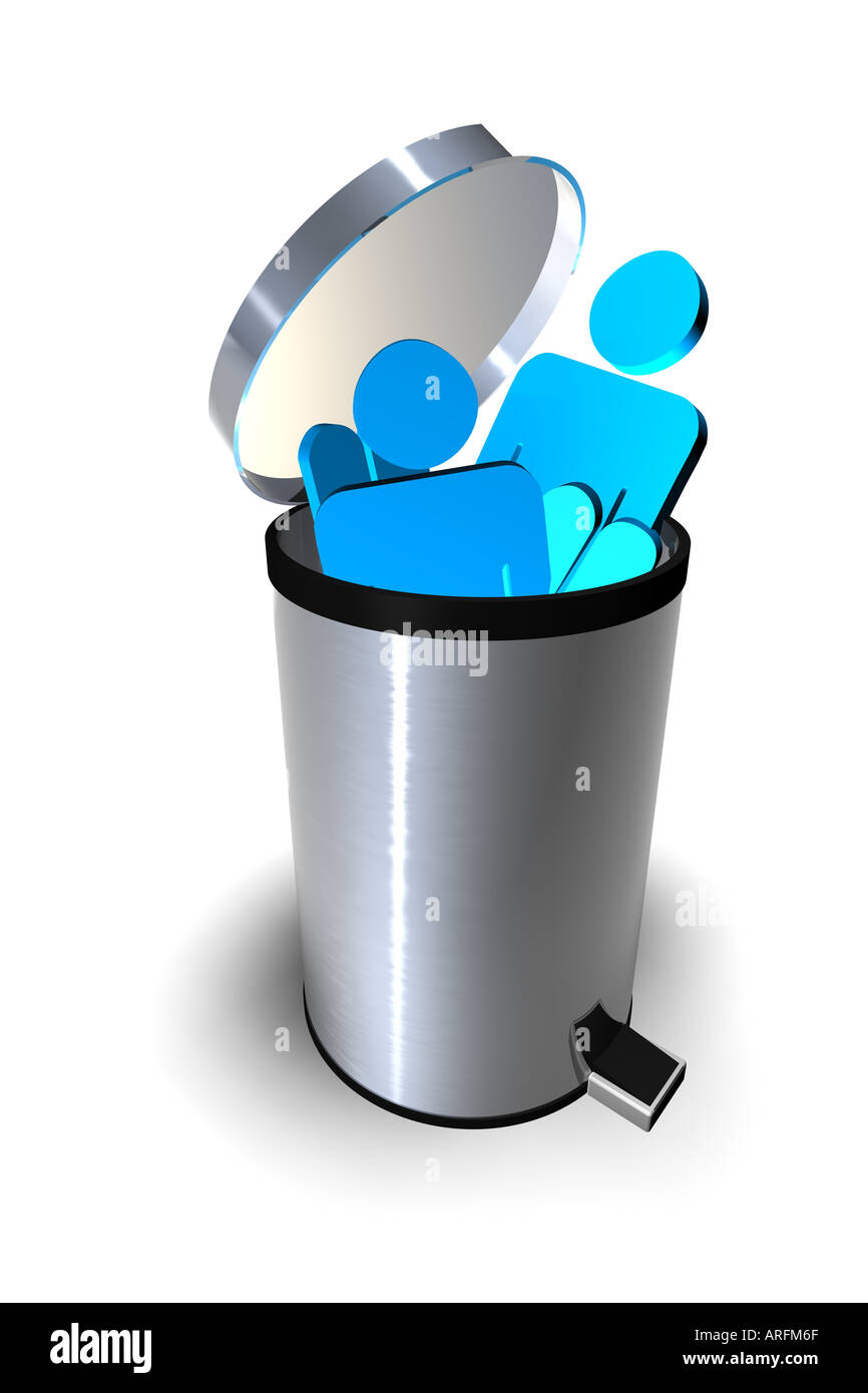People in the bin Stock Photo Alamy