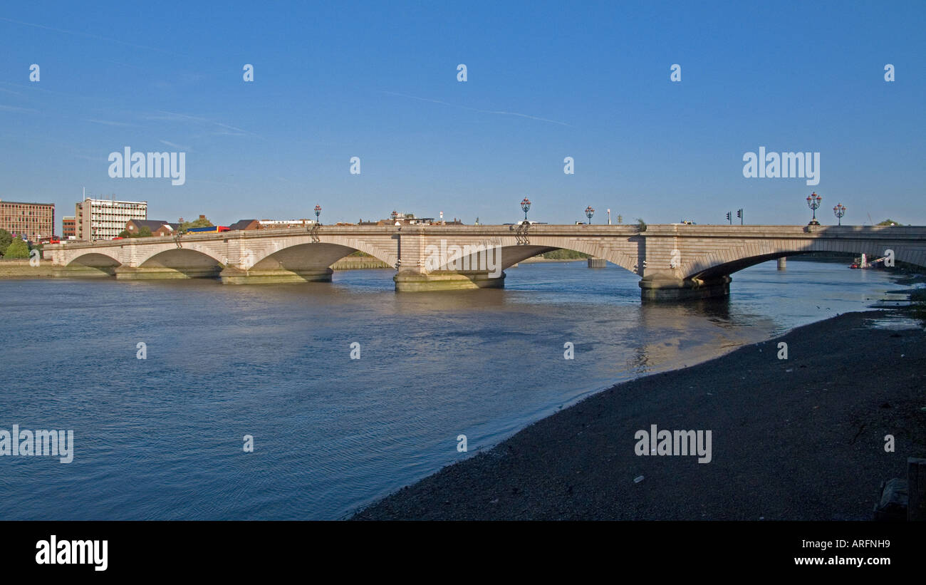 Putney Bridge London England UK looking east Stock Photo Alamy