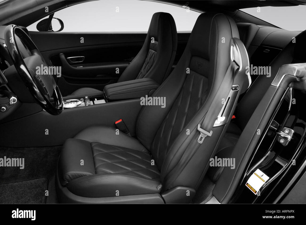 2007 Bentley Continental GT in Black - Front seats Stock Photo