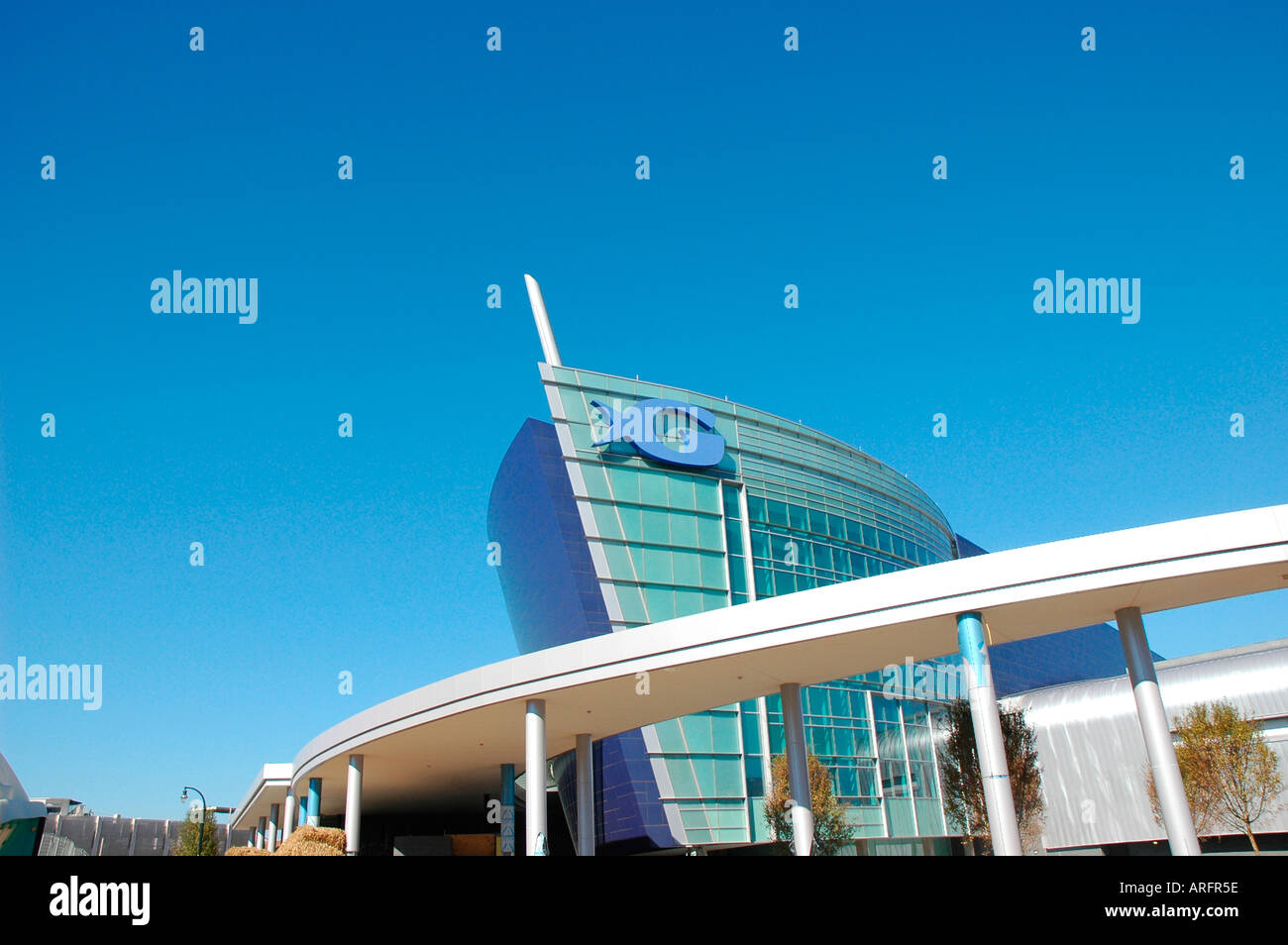 The new Atlanta Aquarium at Olympic Centennial Park downtown capital of