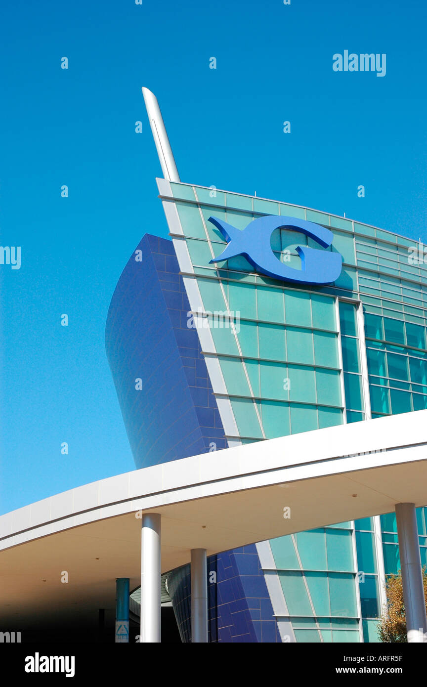 The new Atlanta Aquarium at Olympic Centennial Park downtown capital of