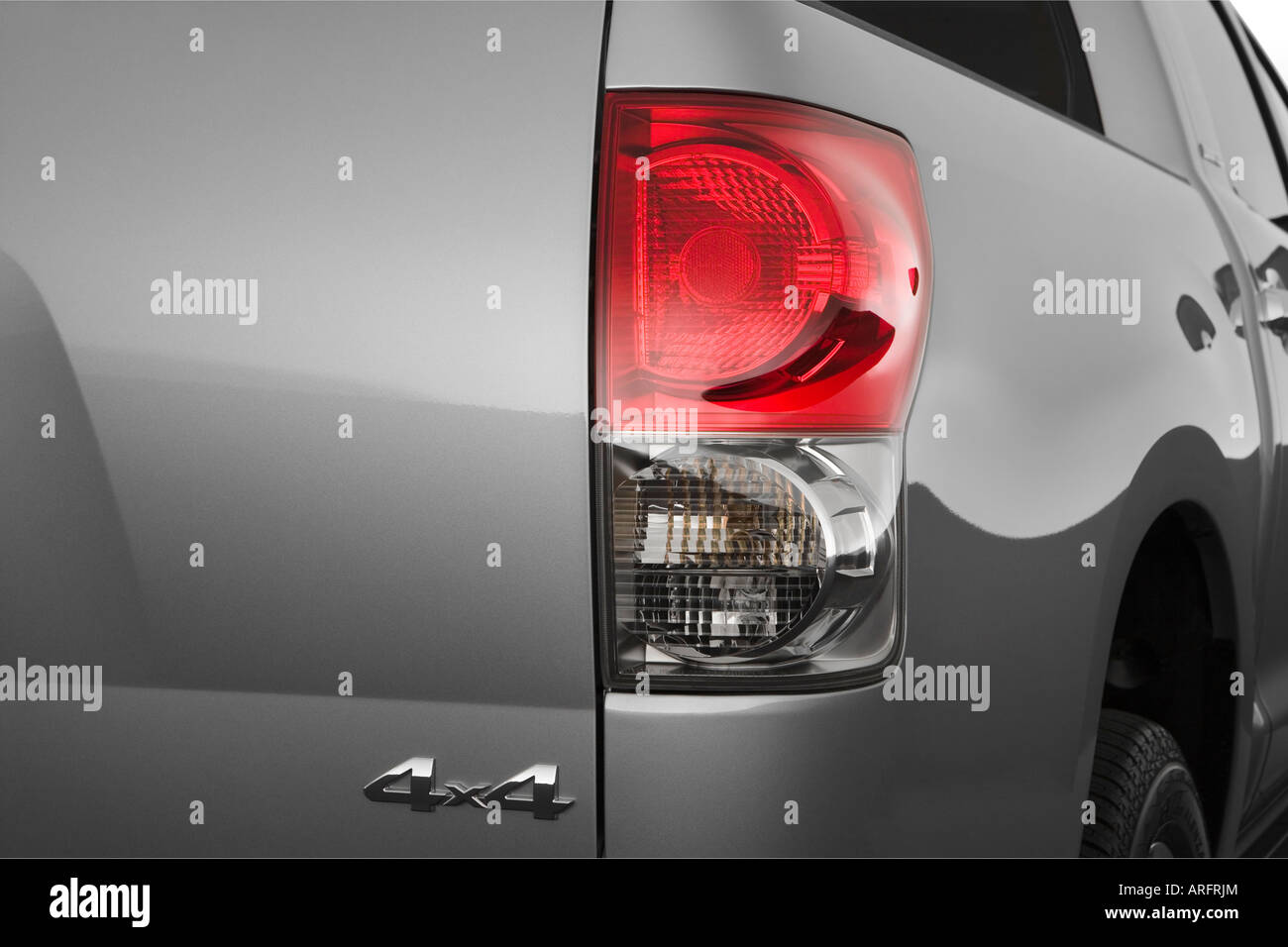 2007 Toyota Tundra Limited CrewMax in Silver - Tail light Stock Photo ...