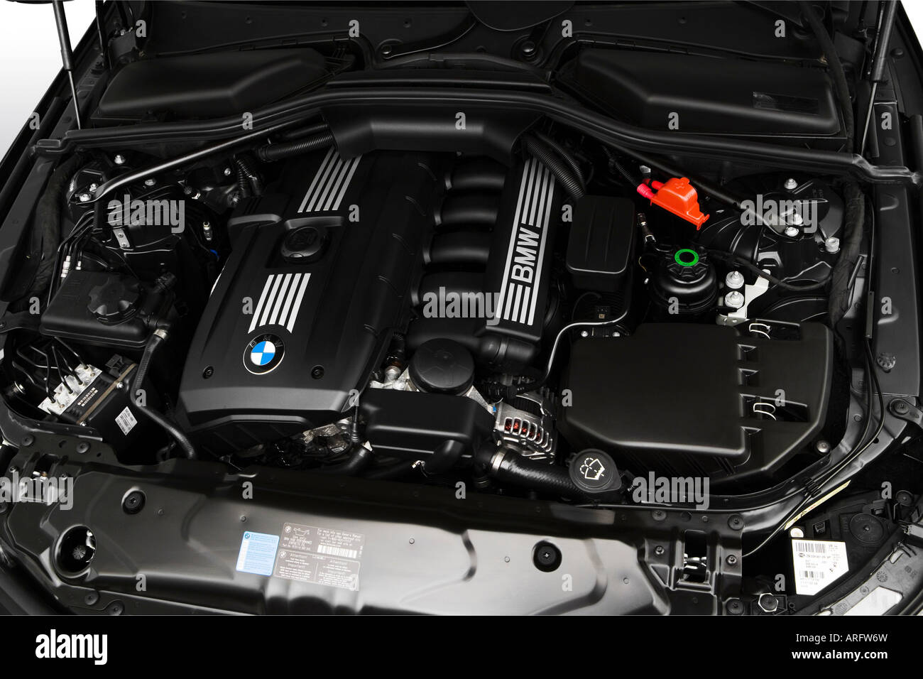 2008 BMW 5-Series 528xi in Black - Engine Stock Photo ... bmw 5 series engine diagram 