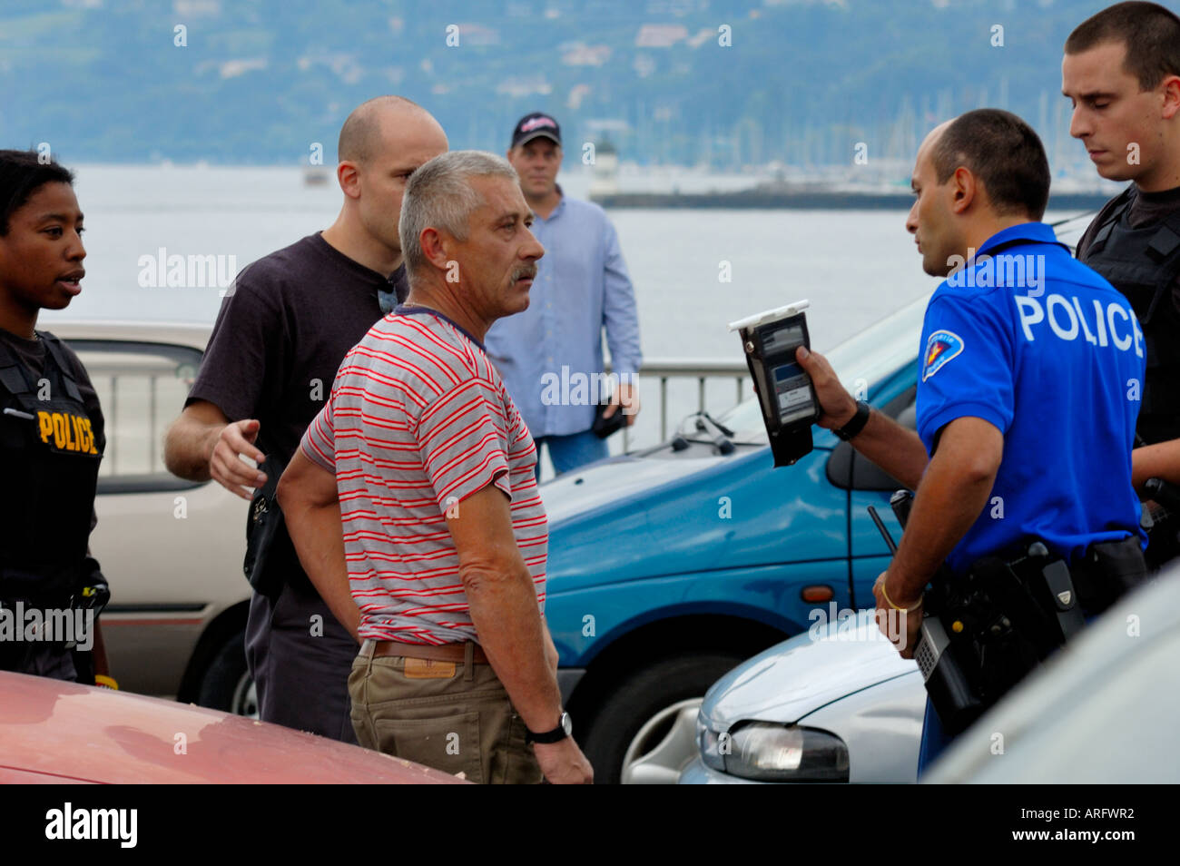 Blow in here please. Stock Photo
