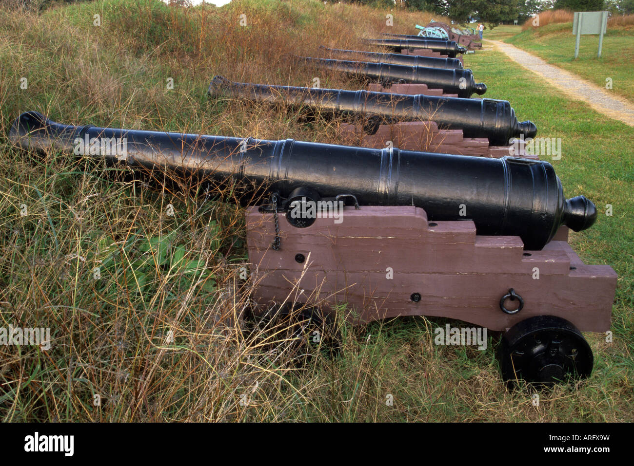 Cannons at Grand American Battery Yorktown Colonial National Historical