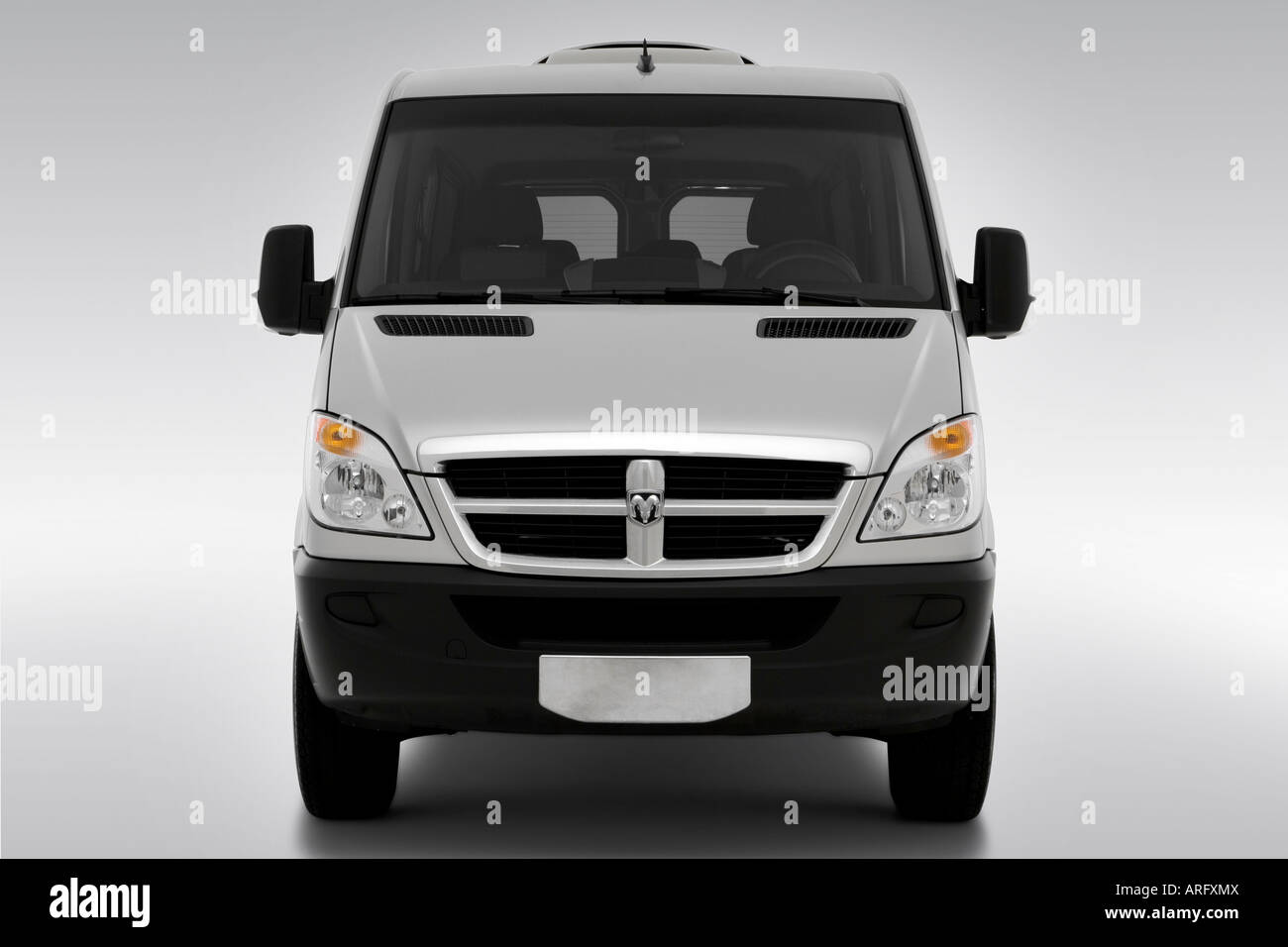 2007 Dodge Sprinter 2500 in Silver - Low/Wide Front Stock Photo