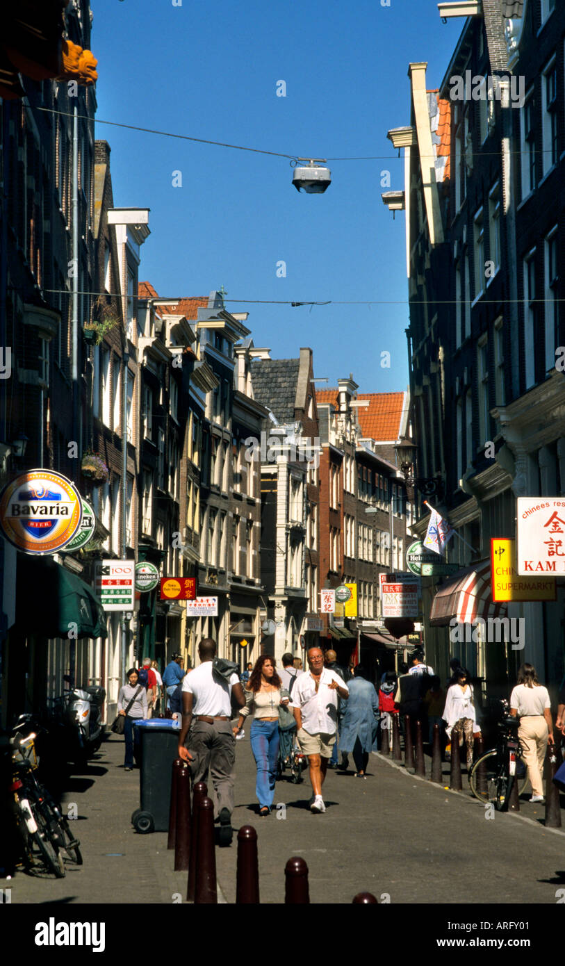 Zeedijk Amsterdam red light drugs district Netherlands ( Chinatown ) Stock Photo