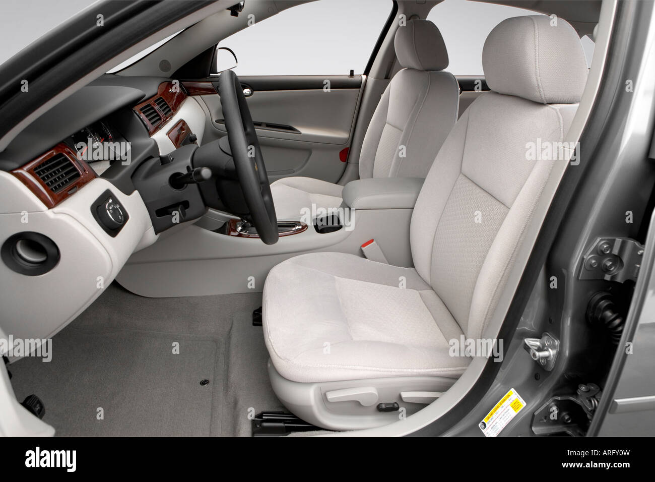 2008 Chevrolet Impala Lt In Silver Front Seats Stock Photo