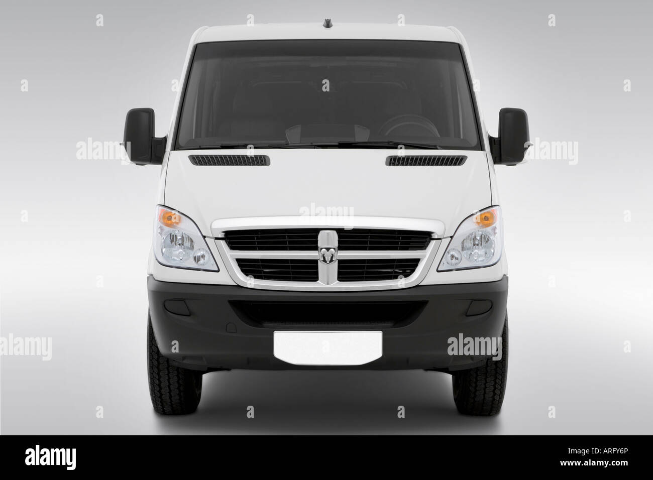 2007 Dodge Sprinter 2500 Cargo in White - Low/Wide Front Stock Photo