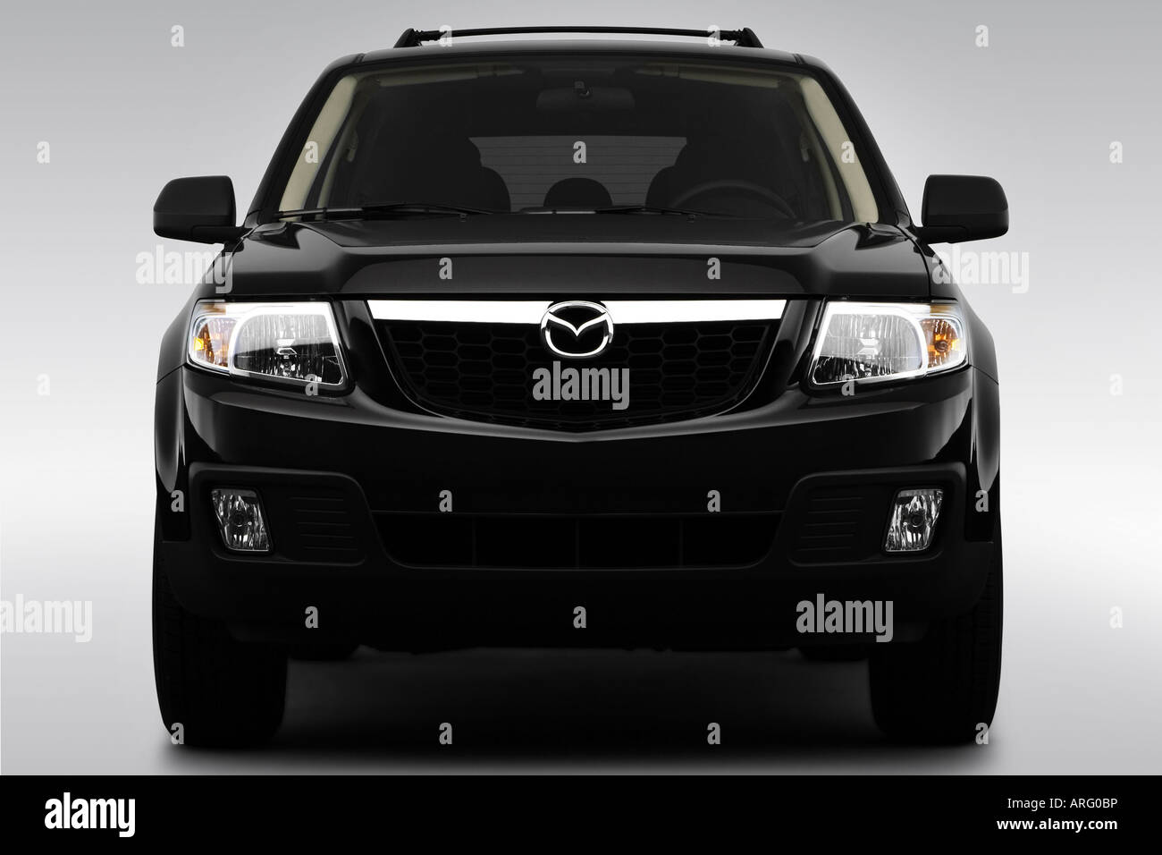 2008 Mazda Tribute i Touring in Black Low Wide Front Stock Photo
