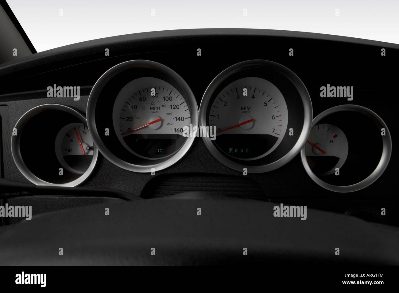 2007 Dodge Charger R/T in Red Speedometer/tachometer Stock Photo Alamy