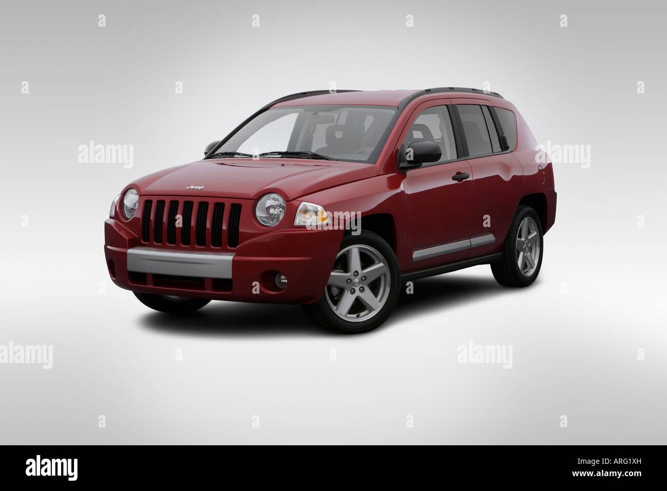 2007 Jeep Compass Limited in Red - Front angle view Stock Photo - Alamy