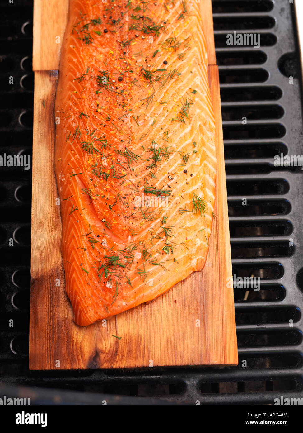 Fish on Grill Stock Photo - Alamy