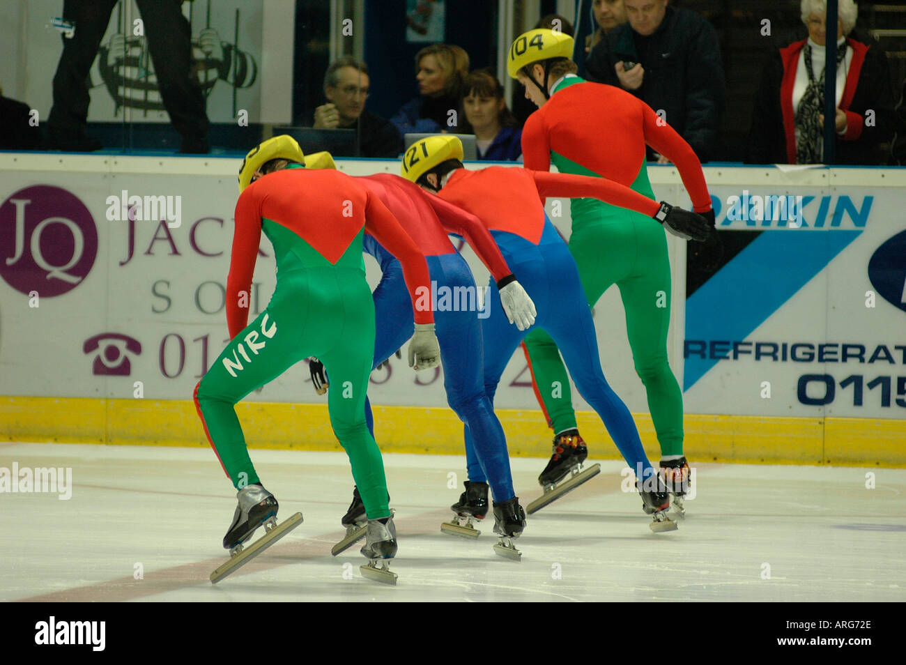 SPEED SKATING AT THE NOTTINGHAM ICE ARENA OPEN COMPETION INCLUDING SOME