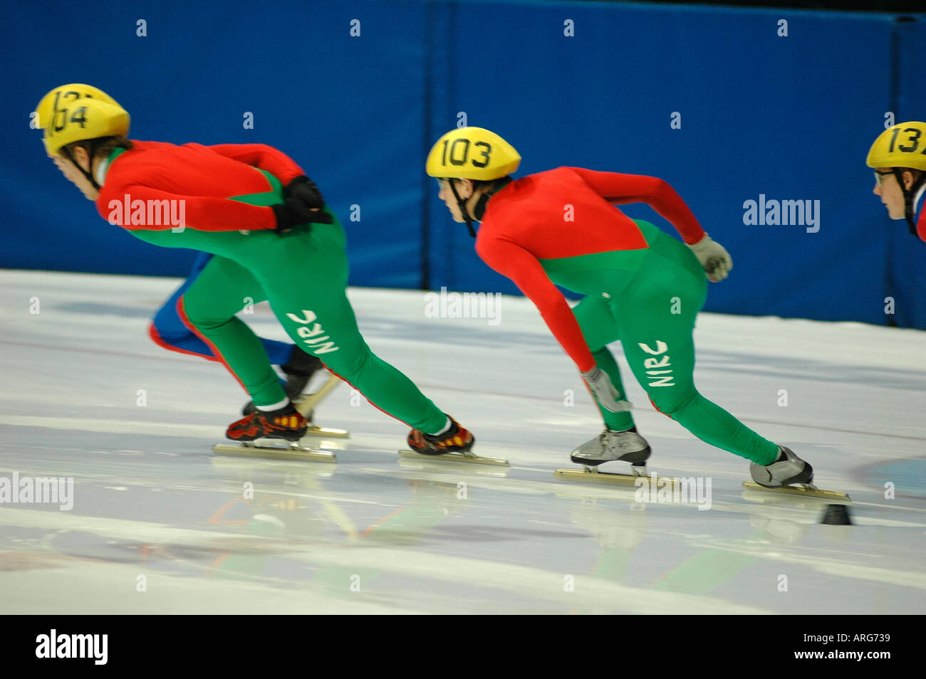 SPEED SKATING AT THE NOTTINGHAM ICE ARENA OPEN COMPETION INCLUDING SOME