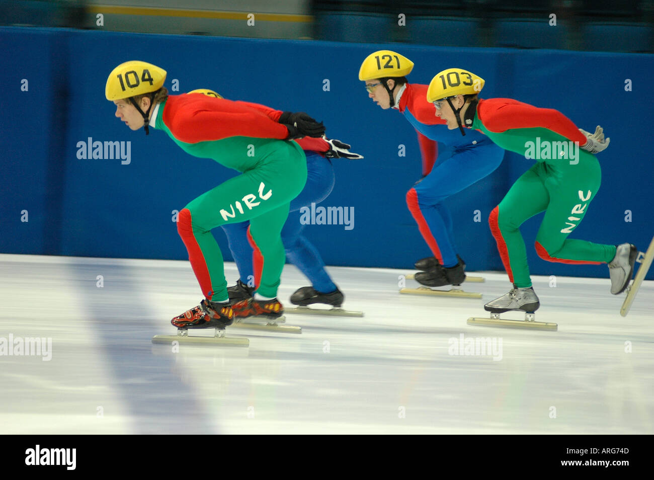 SPEED SKATING AT THE NOTTINGHAM ICE ARENA OPEN COMPETION INCLUDING SOME