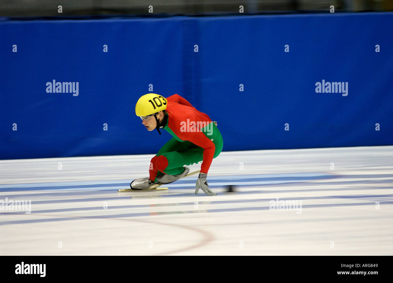 SPEED SKATING AT THE NOTTINGHAM ICE ARENA OPEN COMPETION INCLUDING SOME